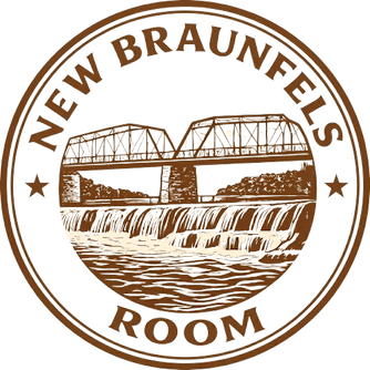 The New Braunfels Room · Comal Inn · New Braunfels, TX The New Braunfels Room boutique vacation rental logo — historic 1872 fachwerk cottage at Comal Inn New Braunfels TX